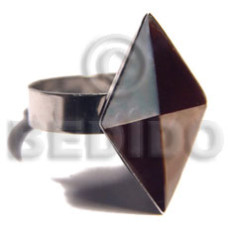 big accent haute hippie diamond 22mmx15mm  adjustable metal rin