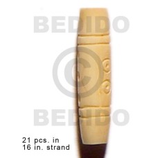 natural antique bone tube with groove 19mmx8mm