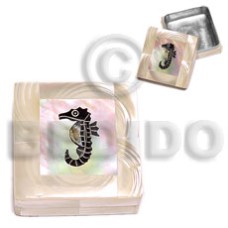 stainless square metal casing with inlaid troca