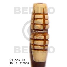 natural antique bone tube with groove 19mmx8mm