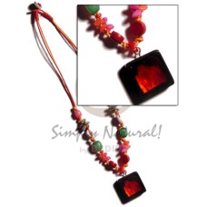 buri seeds in double wax cord with