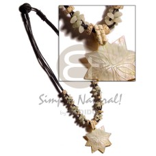 buri seeds quadruple wax cord with hammershell