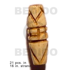 natural antique bone tube with groove 19mmx8mm