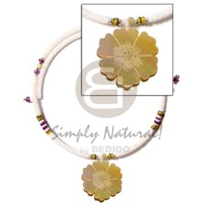 white clam 3 4mm wire choker with