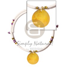 white clam 3 4mm wire choker with