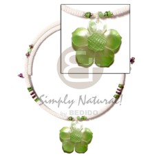 white clam 3 4mm wire choker with