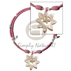 old rose 2 3mm coco heishe wire choker