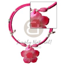 pink 2 3mm coco heishe wire choker with