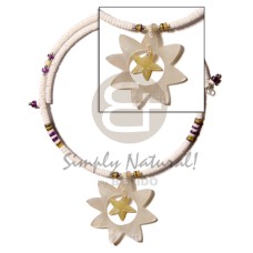 white clam 3 4mm wire choker with hammershell