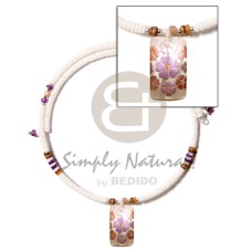 white clam 3 4mm wire choker with