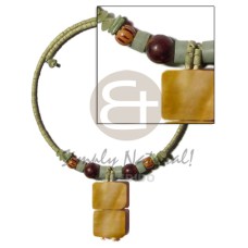 olive green 2 3mm coco heishe wire choker