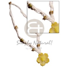 white macrame with buri and shells