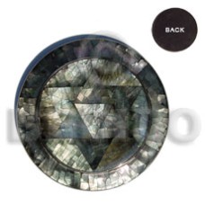 stainless metal coaster with inlaid star of