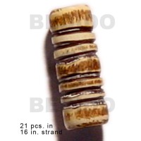 natural antique bone tube with groove 19mmx8mm