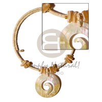 2 3mm natural coco heishe wire choker with