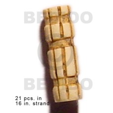 natural antique bone tube with groove 19mmx8mm