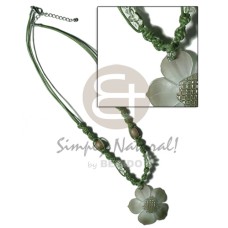 2 layer knotted dark green cord with