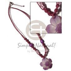 2 layer knotted subdued maroon cord with
