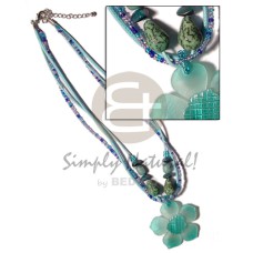 3 layers glass beads and cord with