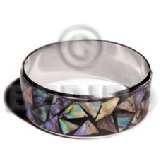 laminated inlaid crazy cut paua 1 inch