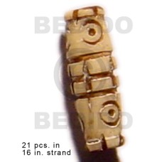 natural antique bone tube with groove 19mmx8mm
