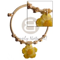 2 3mm natural coco heishe choker wire with