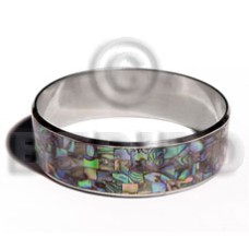 laminated paua blocking in .75 inch stainless