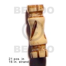 natural antique bone tube with groove 19mmx8mm