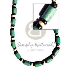 green wood tube with pukalet black and