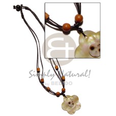 3 layer wax cord with palmwood accent