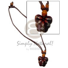 handpainted 35mm blacktab pendant in wax cord