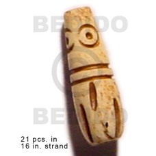 natural antique bone tube with groove 19mmx8mm