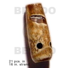 natural antique bone tube with groove 19mmx8mm