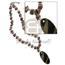sq. cut brownlip in metal looping with