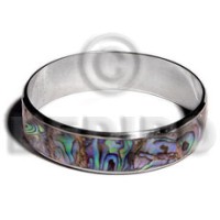 laminated paua in .75 inch stainless