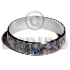 laminated paua in .75 inch stainless