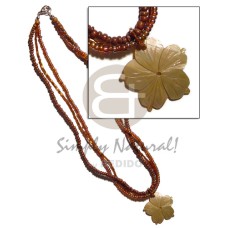3 rows glass bead and 2 3mm coco