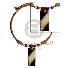 50mmx20mm inlaid back to back mother of pearl shell (MOP) and