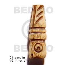 natural antique bone tube with groove 19mmx8mm