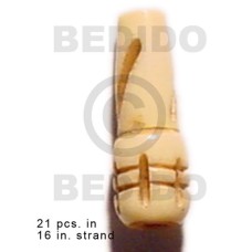 natural antique bone tube with groove 19mmx8mm