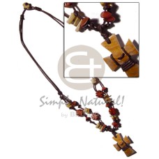 knotted double cord with buri and shell