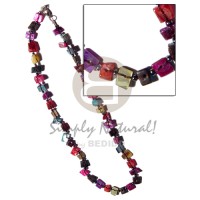 floating rainbow sq. cut hammershell with glass