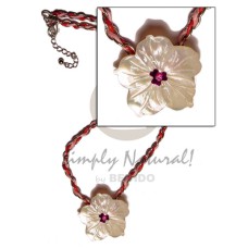 double wax cord looped in metal chain