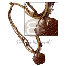 4 layer leather thong 2 3mm coco Pokalet. natural