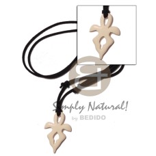 40mm celtic carabao white bone cross