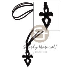 40mm celtic carabao black horn cross