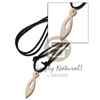 40mm celtic eye carabao white bone pendant