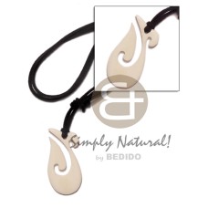celtic carabao white bone hook 45mm on