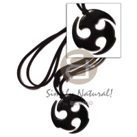 45mm black celtic carabao horn disc