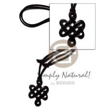 celtic knot black carabao horn 40mm on